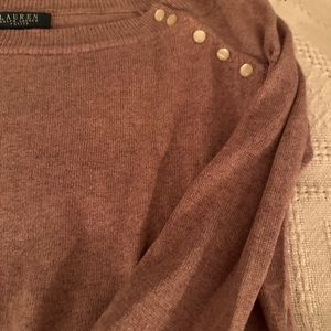 Lauren by Ralph Lauren petite mauve crew neck sweater